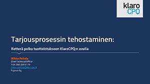 Tarjousprosessin tehostamisen opas